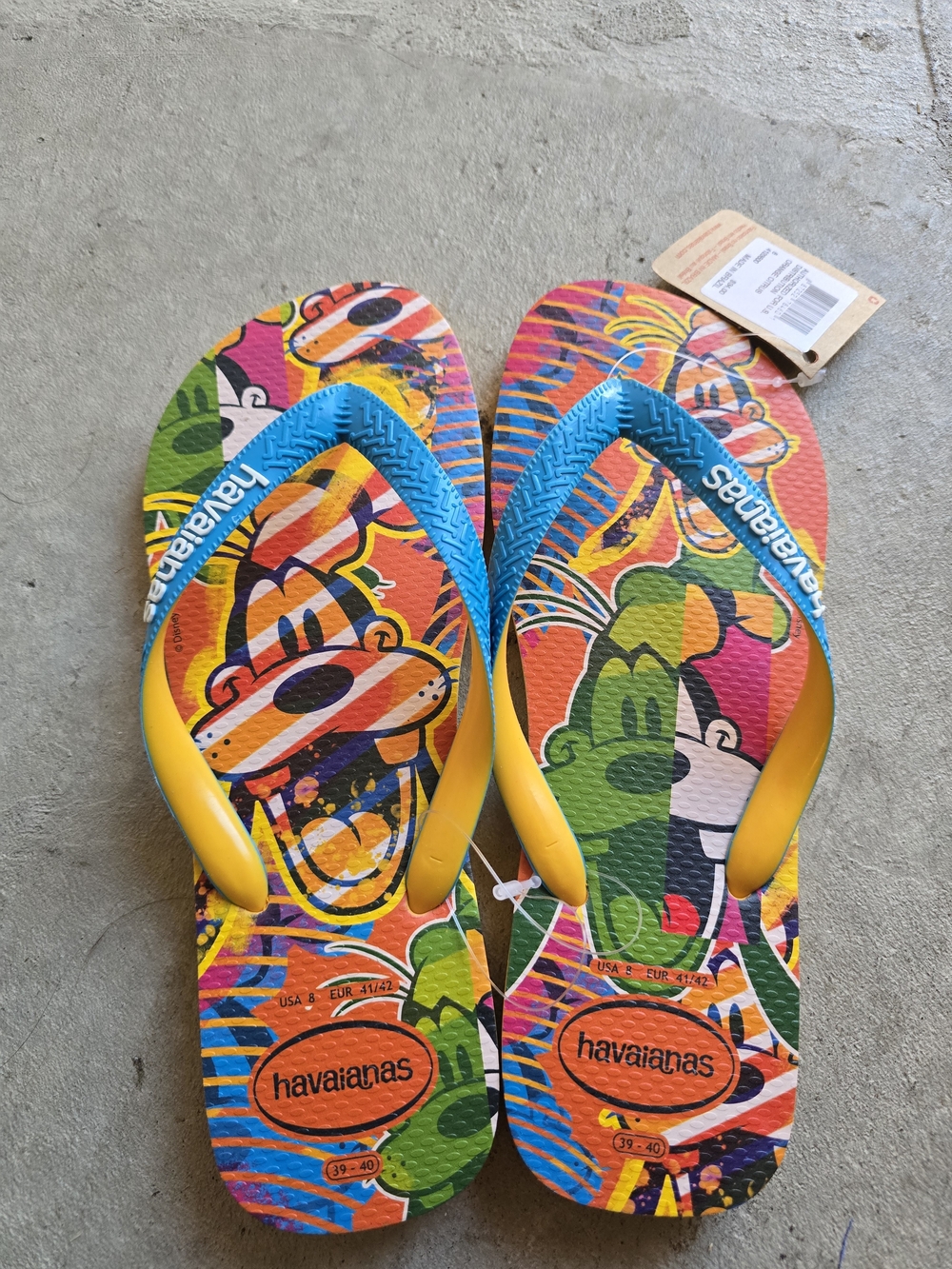Havaianas Mickey & Friends Flip Flops Size W9/10